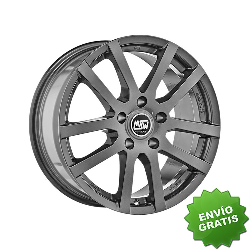 Llanta exclusiva Oz Msw 22 6x15 Et35 4x100 Gris Plata Kba Nad