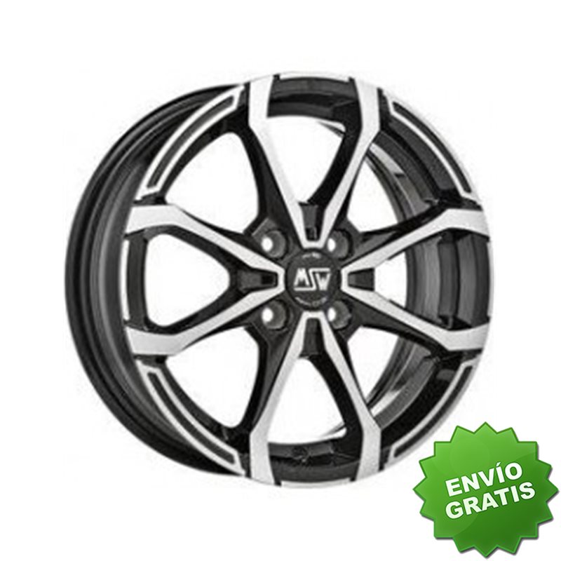 Llanta exclusiva Oz Msw X4 5x15 4x100 Et32 Negro Brillante Pulido