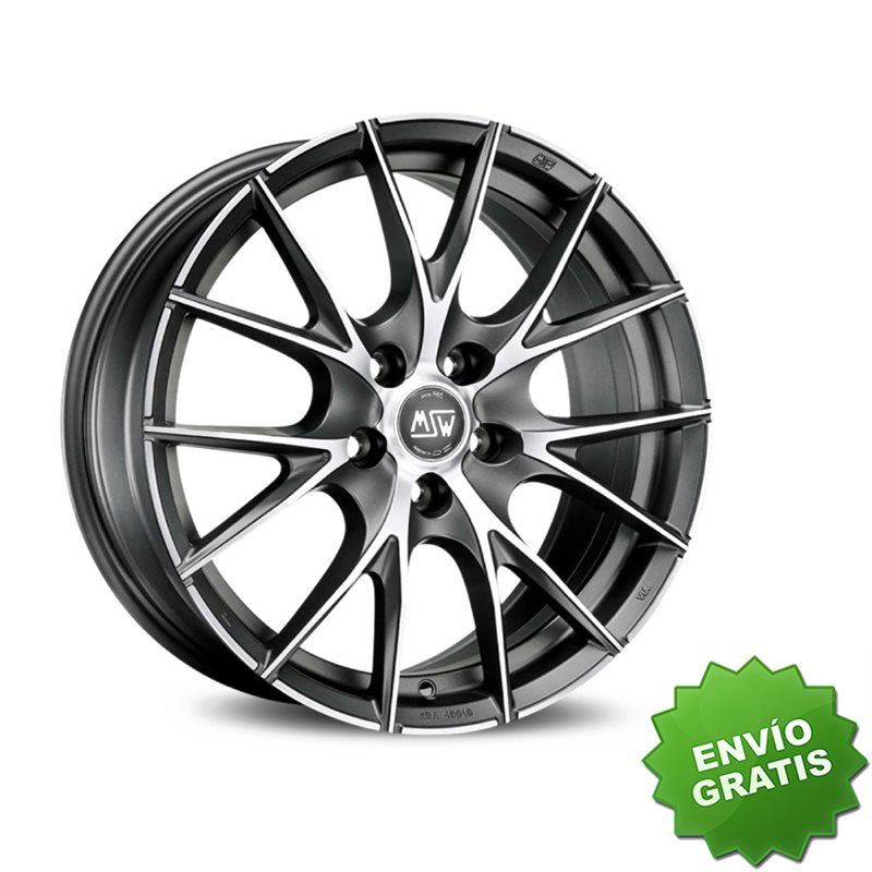 Llanta exclusiva Oz Msw 25 6x15 Et42 4x108 Titanio Mate Pulido Kba Nad