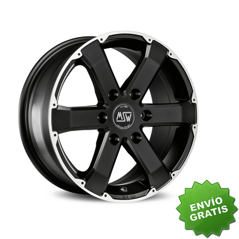 Llanta exclusiva Oz Msw 46 7.5x17 Et30 6x114.30 Matt Black Full Polished Kba Nad