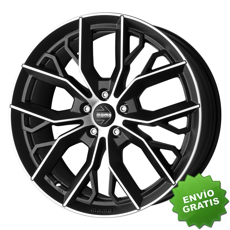 Llanta exclusiva Momo Massimo Negro Mate Pulido 70x16 38 5x110 65.1