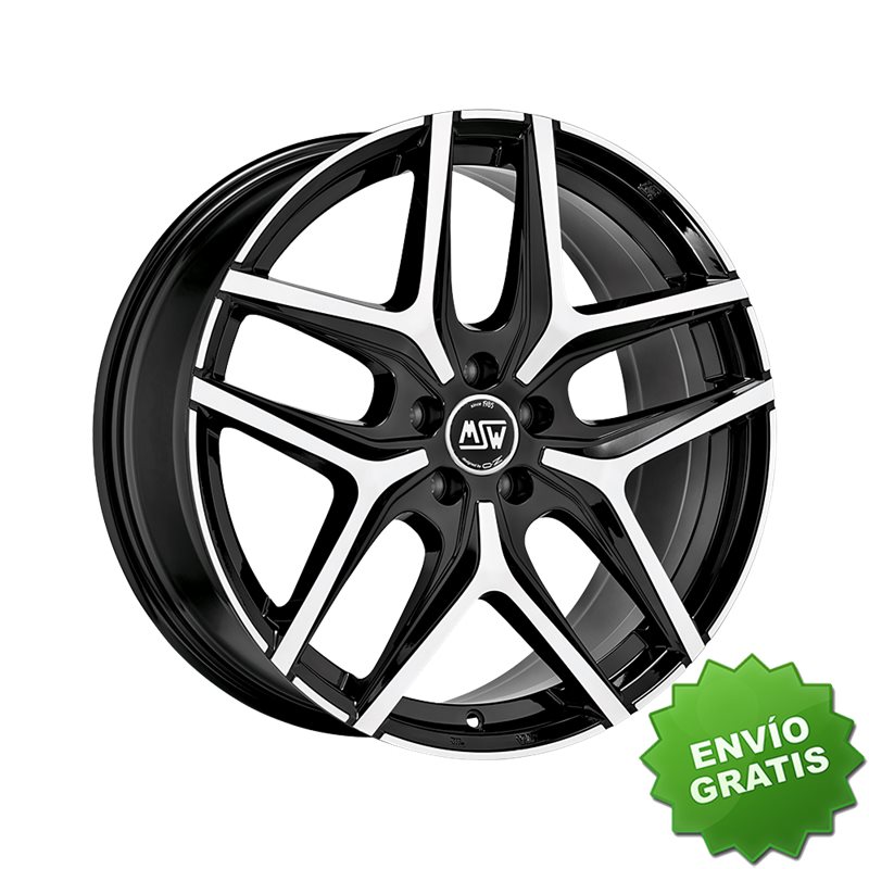 Llanta exclusiva Oz Msw 40 Van 6.5x16 5x112 Et50 Negro Brillante Pulido