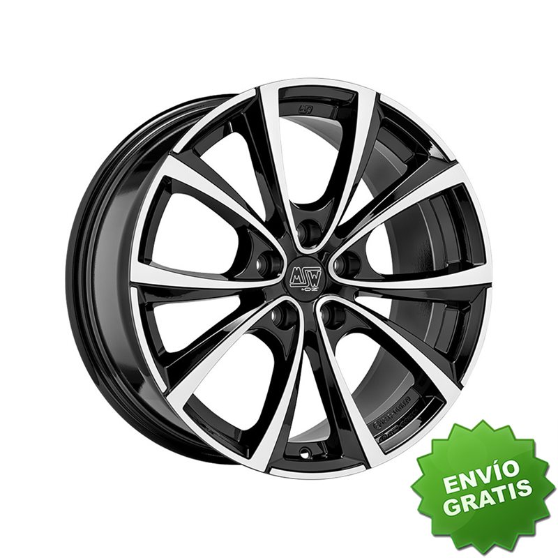 Llanta exclusiva Oz Msw 27t 8.5x18 5x114.30 Et40 Negro Brillante Pulido