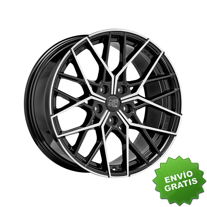Llanta exclusiva Oz Msw 74 8x19 5x108 Et45 Negro Brillante Pulido