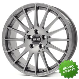Llanta exclusiva Oz Superturismo Gt 7.5x17 5x112 Et35 Grigio Corsa Black Lettering