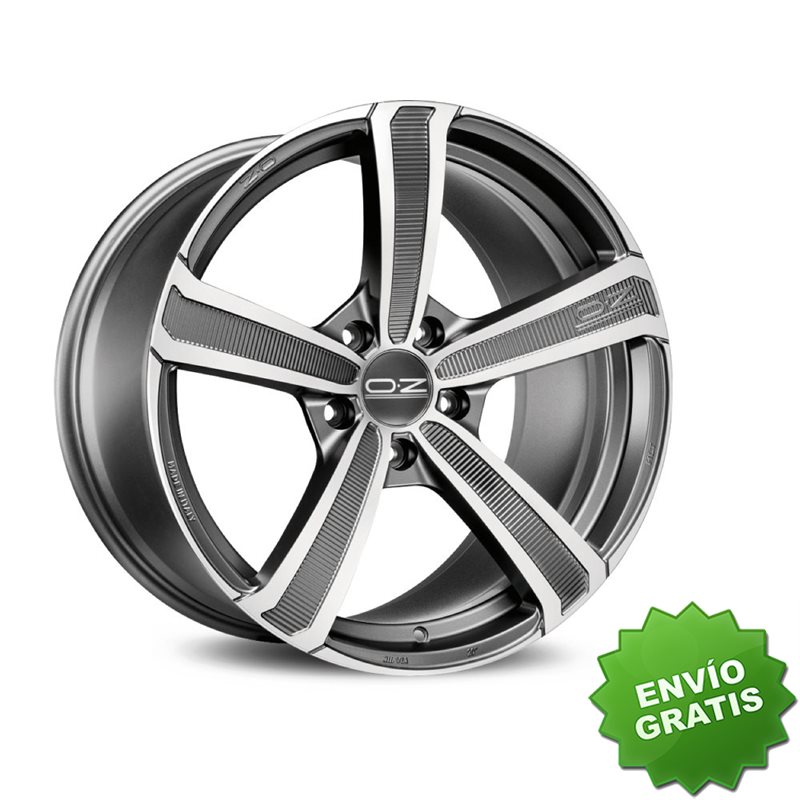 Llanta exclusiva Oz Montecarlo Hlt 9.5x22 Et40 5x114.30 Matt Dark Graphite Diamond Cut Tuv