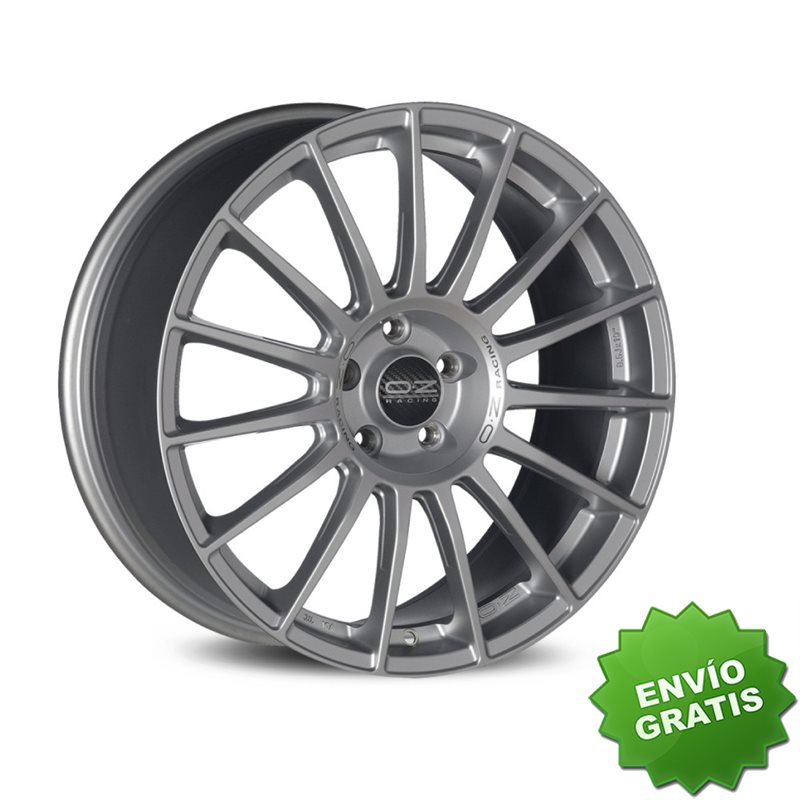 Llanta exclusiva Oz Superturismo Lm 7x17 Et42 4x100 Matt Race Silver Black Lettering Kba Nad