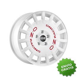 Llanta exclusiva Oz Rally Racing 8x17 Et25 4x108 White Red Lettering