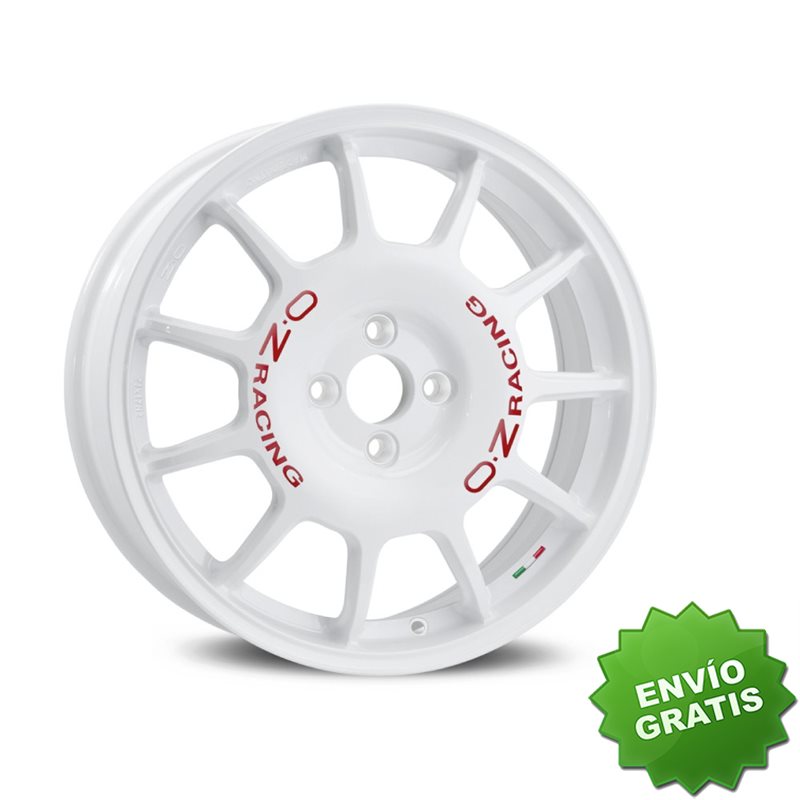 Llanta exclusiva Oz Leggenda 7x17 Et42 4x100 White Red Lettering Kba Nad