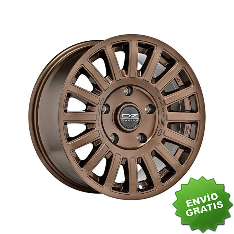 Llanta exclusiva Oz Rally Raid 8.5x18 6x139.70 Et25 Bronce Brillante Black Lettering
