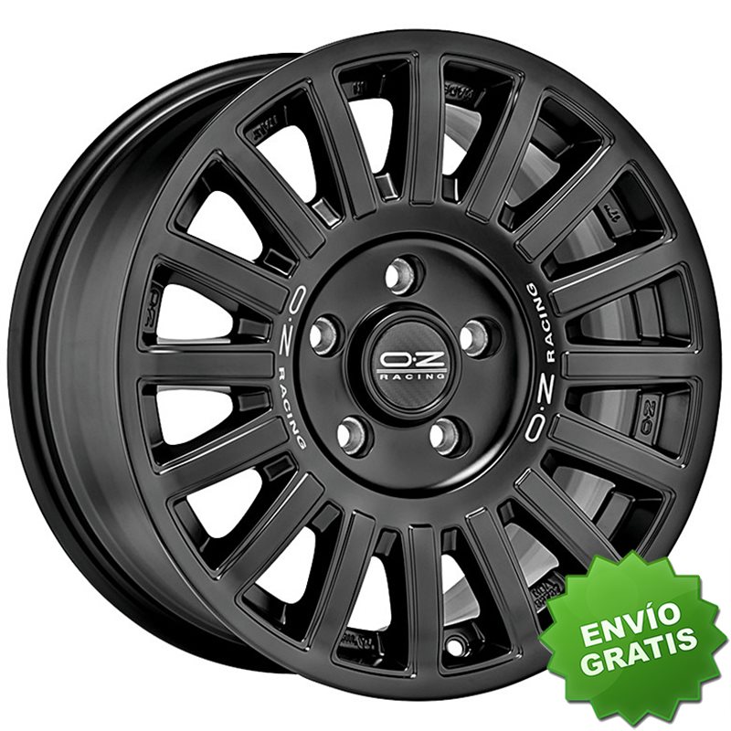 Llanta exclusiva Oz Rally Raid 8.5x18 6x139.70 Et47 Negro Mate Silver Lettering