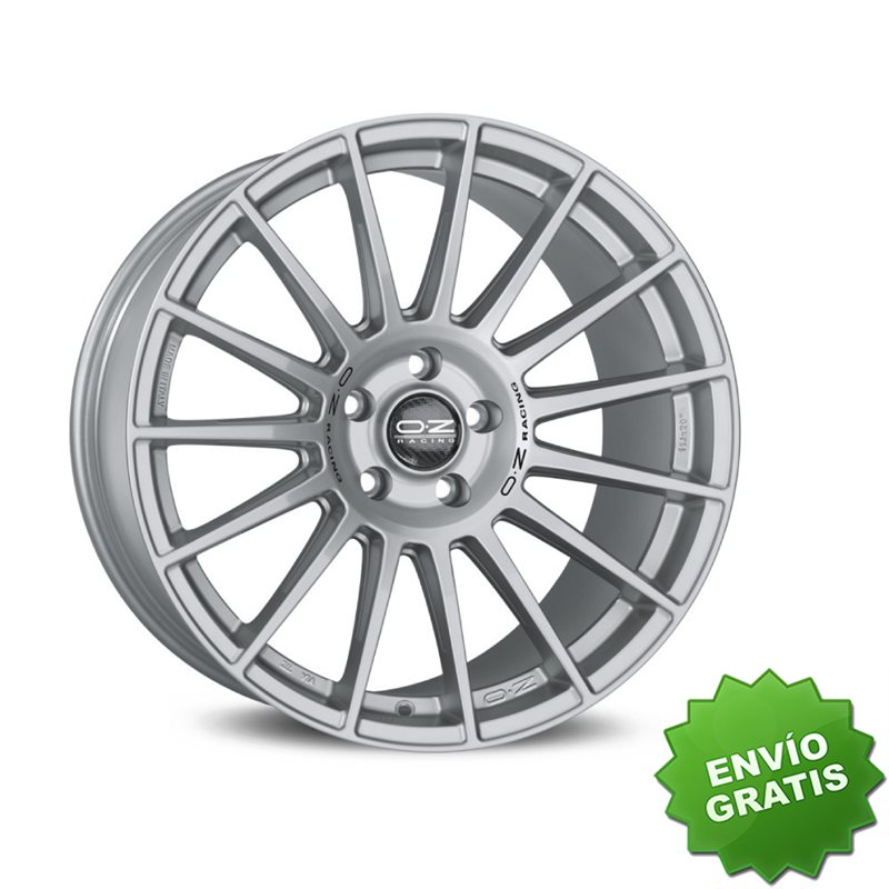 Llanta exclusiva Oz Superturismo Dakar 8.5x20 Et40 5x108 Matt Race Silver Black Lettering Tuv