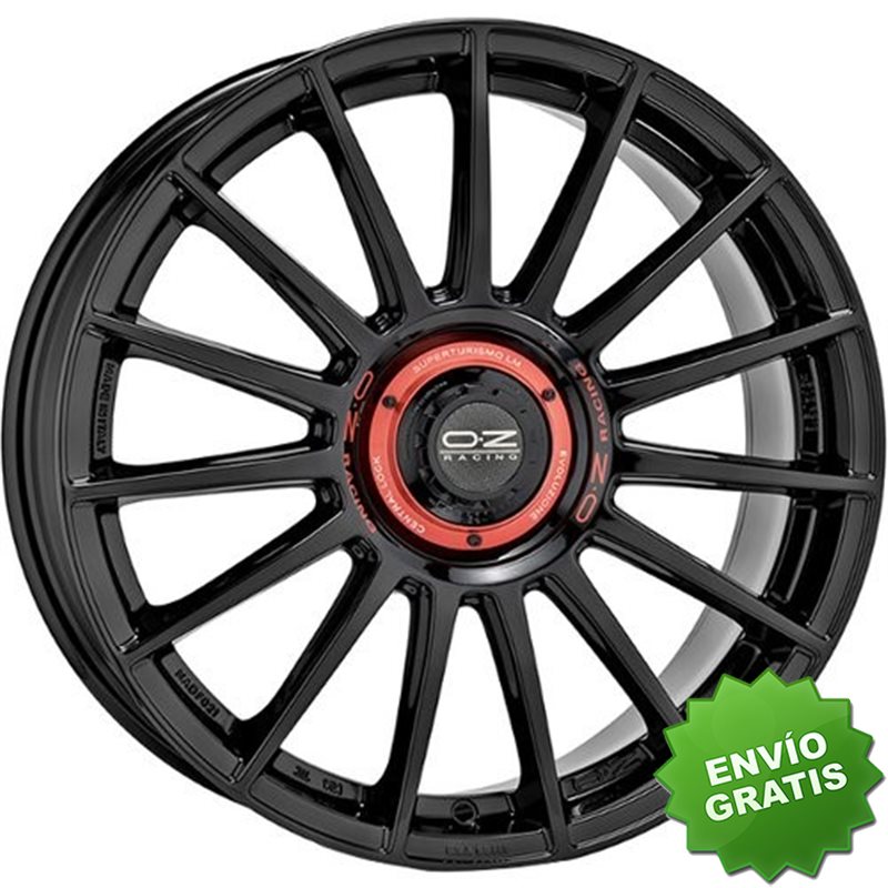 Llanta exclusiva Oz Supertur Evoluzione 8.5x19 5x112 Et30 Negro Brillante + Red Lettering