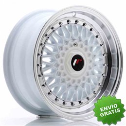 Llanta exclusiva Jr Wheels Jr9 15x7 Et20 4x100 108 White W Machined L Ip