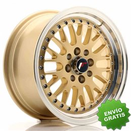 Llanta exclusiva Jr Wheels Jr10 15x7 Et30 4x100 108 Gold W Machined L Ip