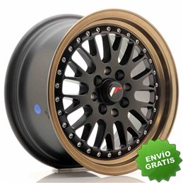 Llanta exclusiva Jr Wheels Jr10 15x7 Et30 4x100 108 Matt Black W Bron Ze Lip