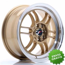 Llanta exclusiva Jr Wheels Jr7 15x7 Et38 4x100 114 Gold W Machined Li P