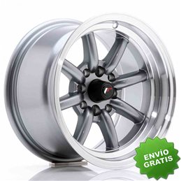 Llanta exclusiva Jr Wheels Jr19 14x8 Et-13 4x100 114 Gun Metal