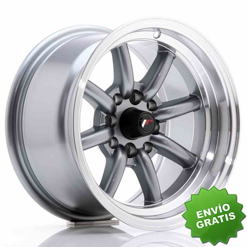 Llanta exclusiva Jr Wheels Jr19 14x8 Et-13 4x100 114 Gun Metal