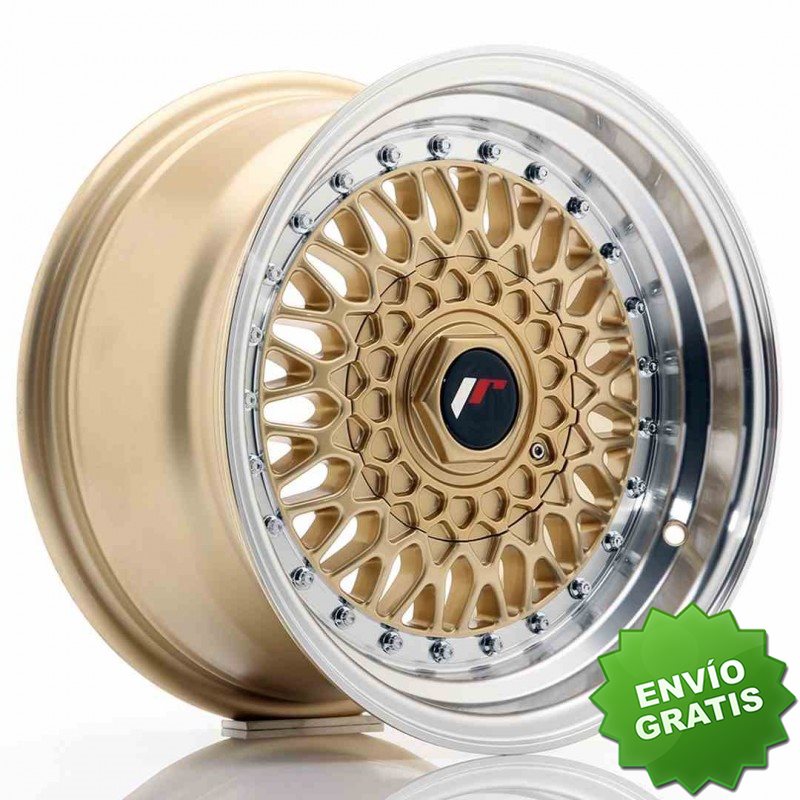 Llanta exclusiva Jr Wheels Jr9 15x8 Et15 4x100 114 Gold W Machined Li P