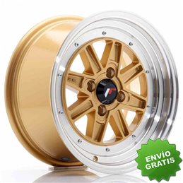Llanta exclusiva Jr Wheels Jr31 15x7.5 Et20 4x100 Gold W Machined Lip 