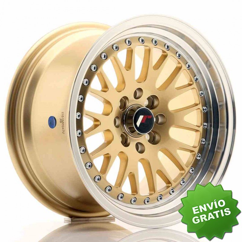 Llanta exclusiva Jr Wheels Jr10 15x8 Et20 4x100 108 Gold W Machined L Ip
