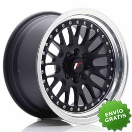 Llanta exclusiva Jr Wheels Jr10 15x8 Et20 4x100 108 Matt Black W Mach Ined Lip