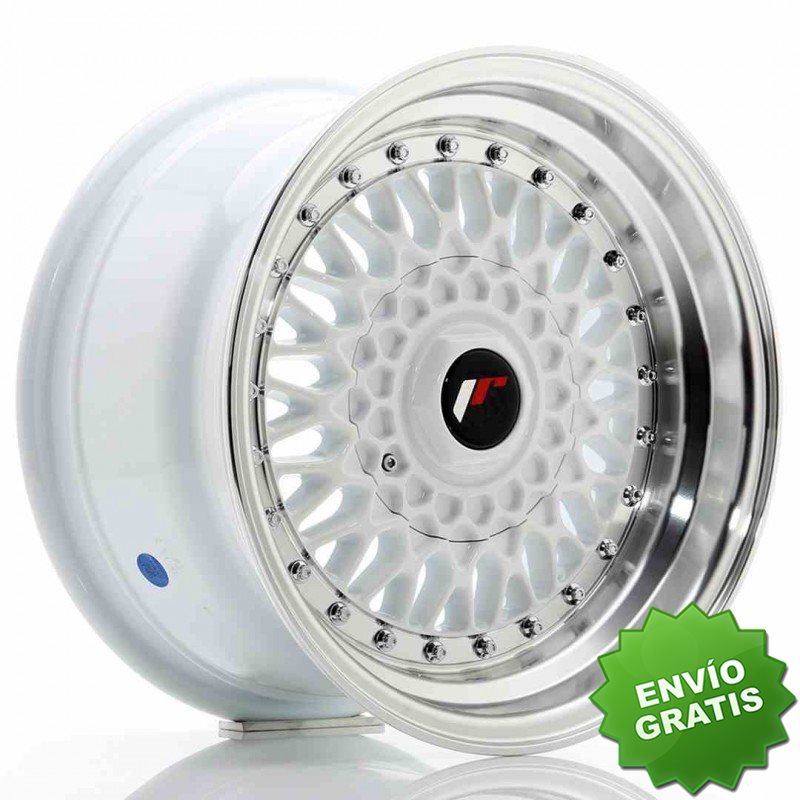 Llanta exclusiva Jr Wheels Jr9 15x8 Et20 4x100 108 White W Machined L Ip