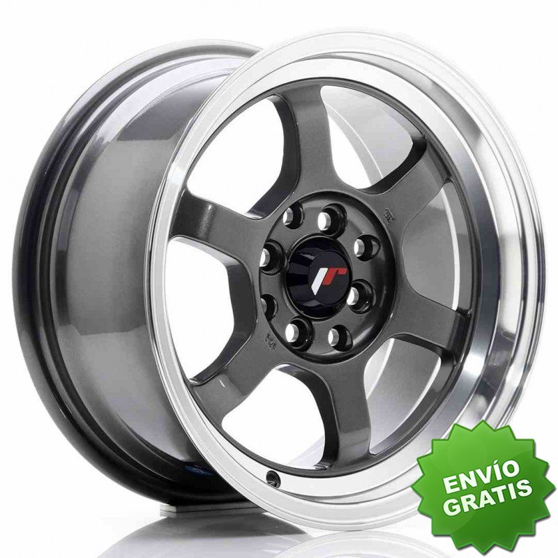 Llanta exclusiva Jr Wheels Jr12 15x7.5 Et26 4x100 108 Gun Metal