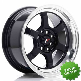 Llanta exclusiva Jr Wheels Jr12 15x7.5 Et26 4x100 114 Gloss Black