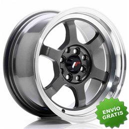 Llanta exclusiva Jr Wheels Jr12 15x7.5 Et26 4x100 114 Gun Metal