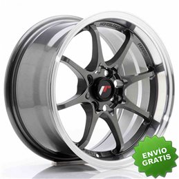 Llanta exclusiva Jr Wheels Jr5 15x8 Et28 4x100 Gun Metal W Machined%2 0lip
