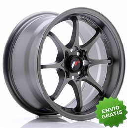 Llanta exclusiva Jr Wheels Jr5 15x8 Et28 4x100 Matt Gun Metal