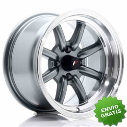 Llanta exclusiva Jr Wheels Jr19 14x8 Et-13 4x100 Gun Metal
