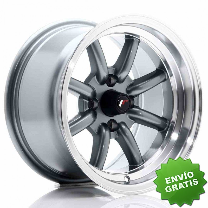 Llanta exclusiva Jr Wheels Jr19 14x8 Et-13 4x100 Gun Metal