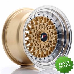 Llanta exclusiva Jr Wheels Jr9 15x9 Et10 4x100 108 Gold W Machined Li P