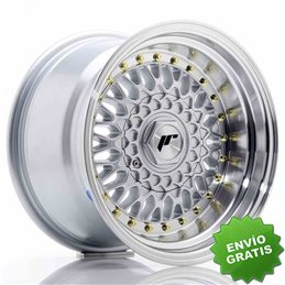 Llanta exclusiva Jr Wheels Jr9 15x9 Et10 4x100 108 Silver W Machined  Lip