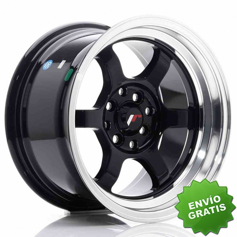Llanta exclusiva Jr Wheels Jr12 15x8.5 Et13 4x100 114 Gloss Black
