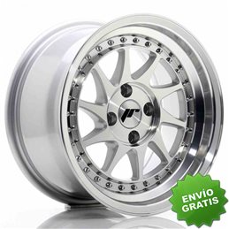 Llanta exclusiva Jr Wheels Jr26 15x8 Et5 4x100 Silver Machined Face