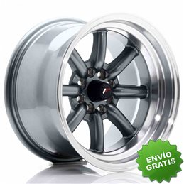 Llanta exclusiva Jr Wheels Jr19 15x9 Et-13 4x100 108 Gun Metal