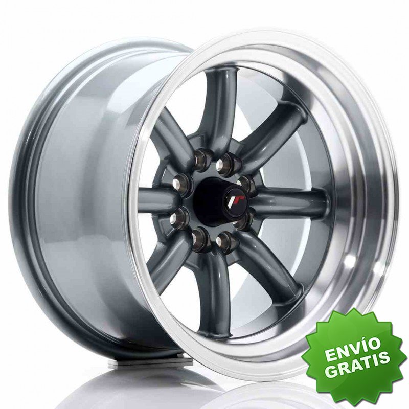 Llanta exclusiva Jr Wheels Jr19 15x9 Et-13 4x100 108 Gun Metal