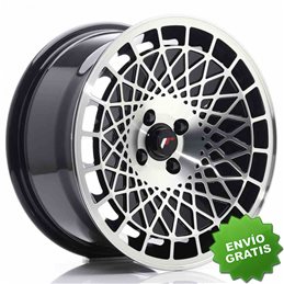 Llanta exclusiva Jr Wheels Jr14 16x8 Et15 4x100 Gloss Black Machined% 20face