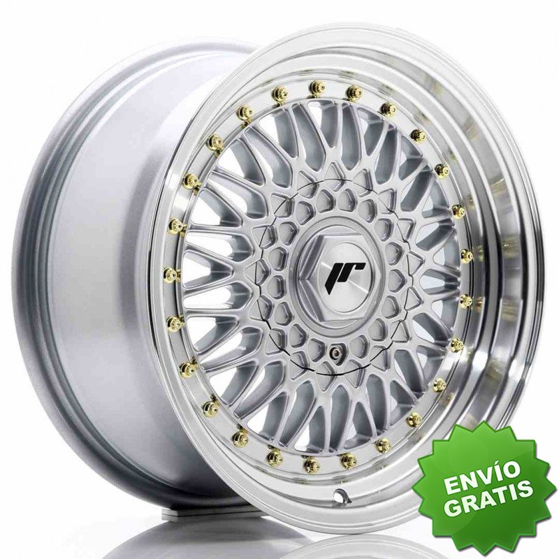 Llanta exclusiva Jr Wheels Jr9 16x7.5 Et25 4x100 108 Silver W Machined% 20lip