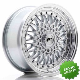 Llanta exclusiva Jr Wheels Jr9 16x7.5 Et25 4x100 108 Silver W Machined% 20lip+silver Rivets