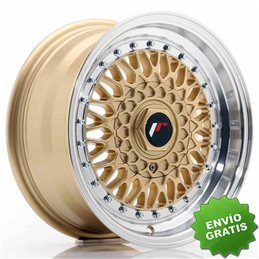 Llanta exclusiva Jr Wheels Jr9 15x7 Et20 Blank Gold W Machined Lip