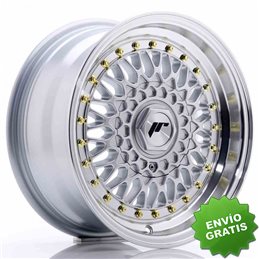 Llanta exclusiva Jr Wheels Jr9 15x7 Et20 Blank Silver W Machined Lip