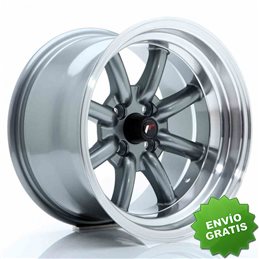 Llanta exclusiva Jr Wheels Jr19 15x9 Et-13 4x100 Gun Metal