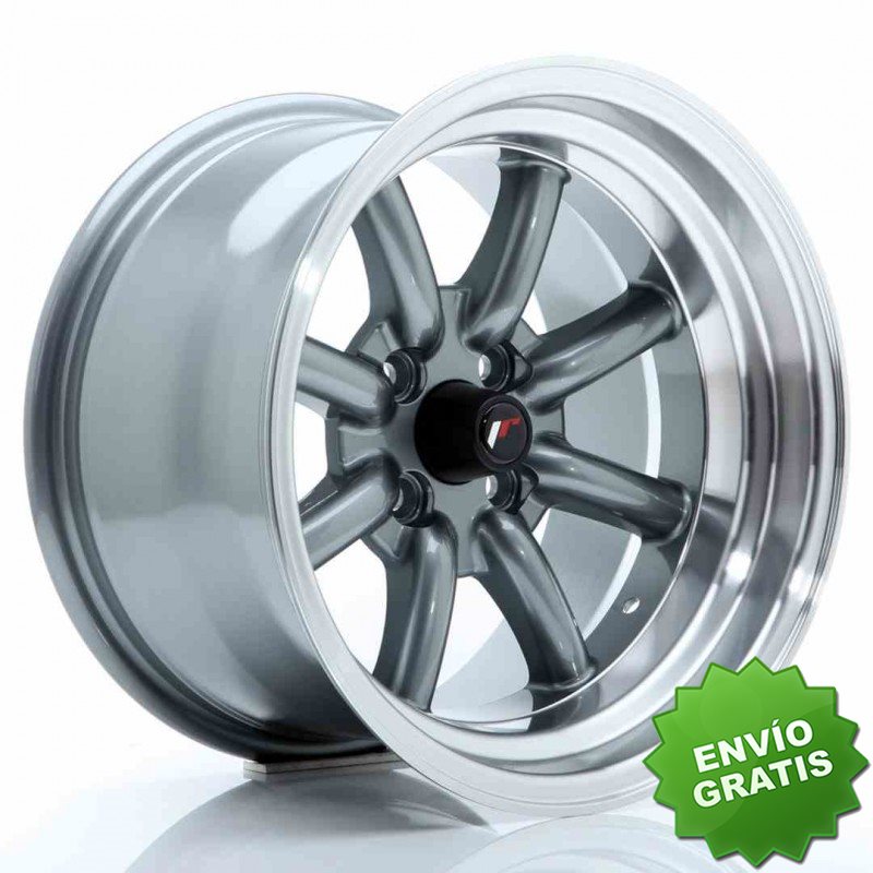 Llanta exclusiva Jr Wheels Jr19 15x9 Et-13 4x100 Gun Metal