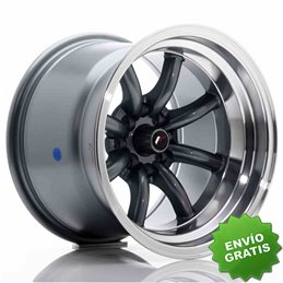 Llanta exclusiva Jr Wheels Jr19 15x10.5 Et-32 4x100 114 Gun Metal