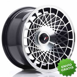 Llanta exclusiva Jr Wheels Jr14 15x8 Et20-25 Blank Gloss Black Machin Ed Face